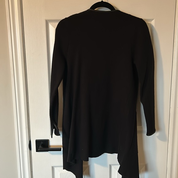 Zara Knit Cardigan with Faux Leather Piping - Picture 6 of 6